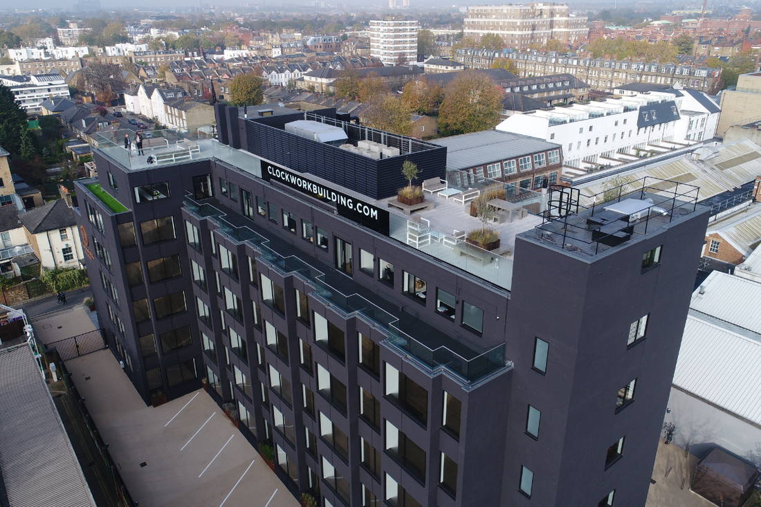 Clockwork Building Rooftop Balcony Decking